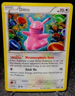 Ditto XY40 LP Cosmos Holo Adorable Pink Pikachu Morph Black Star Pokemon Promo! - Image 1