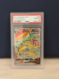 Pokemon Rayquaza V Evolving Skies Full Art #193 PSA 10 Gem Mint - Image 1