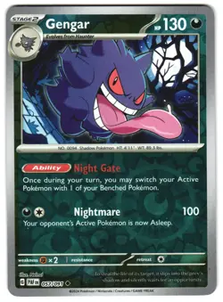 Gengar 057/091 Reverse Holo SV: Paldean Fates Pokemon TCG - Image 1