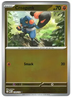 Croagunk 078/132 Reverse Holo ME01: Mega Evolution Pokemon TCG - Image 1