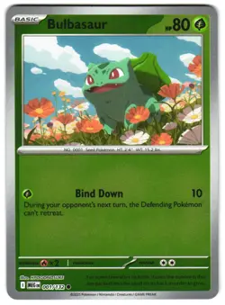 Bulbasaur 001/132 Reverse Holo ME01: Mega Evolution Pokemon TCG - Image 1