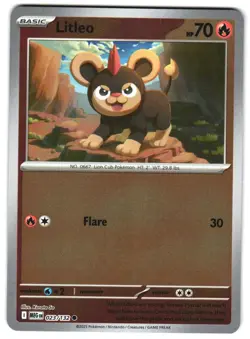 Litleo 023/132 Reverse Holo ME01: Mega Evolution Pokemon TCG - Image 1