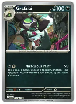 Grafaiai 092/132 Reverse Holo ME01: Mega Evolution Pokemon TCG - Image 1