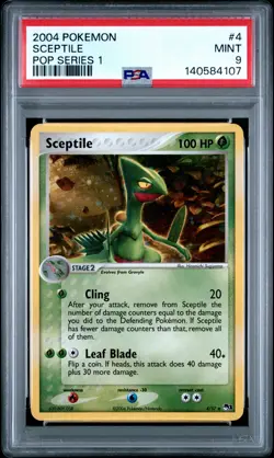 SCEPTILE 4 POP 1 HOLO POKEMON PSA 9 (Error Label) - Image 1
