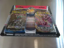 Pokemon Sun And Moon Base Sword And Shield Rebel Clash Blister w/ Charizard Pin - Image 2