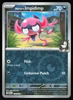 Marnie's Impidimp 134/182 Common Destined Rivals Pokemon Reverse Holo Near Mint - Image 1