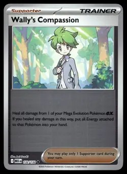 WALLY'S COMPASSION 132/132 UNCOMMON MEGA EVOLUTION POKEMON - Image 1