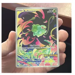 Pokemon Bulbasaur Mega Evolution 133/132 Illustration Rare Holo Stamped 2025 - Image 1