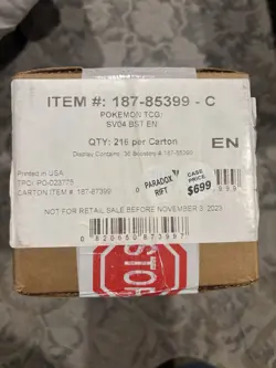 Pokemon TCG SV04 Paradox Rift SEALED Booster Box Case - Image 1