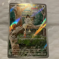 Pokemon Meowth 106/094 – Phantasmal Flames – English IR (Illustration Rare) - Image 1