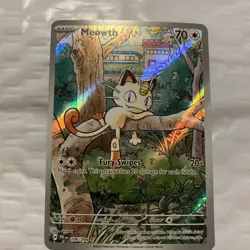 Pokemon Meowth 106/094 – Phantasmal Flames – English IR (Illustration Rare) - Image 5