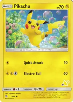Pikachu - 19/68 (#15 Pikachu Stamped) 019/068 P Battle Academy LP Pokemon - Image 4