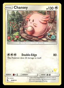 Chansey - 46/68 (#5 Pikachu Stamped) 046/068 P Battle Academy LP Pokemon - Image 1