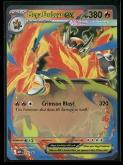 Mega Emboar ex 035 Holo P ME: Mega Evolution Promo NM/M Pokemon - Image 1