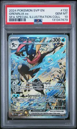 2024 POKEMON SVP EN-SV BLACK STAR PROMO #132 GRENINJA EX PSA 10 - Image 1