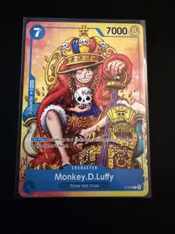 Monkey.D.Luffy (2nd Anniversary Stamped Promo) P-043 - One Piece TCG English LP - Image 1