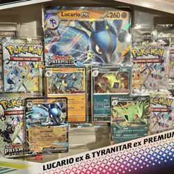 Pokemon Prismatic Lucario Ex & Tyranitar Ex Premium Collection New Sealed - Image 3