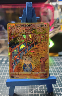 Custom Fanart Pokemon Meowth Peaceful Meowth Holo Full Art 09/86 - Image 1