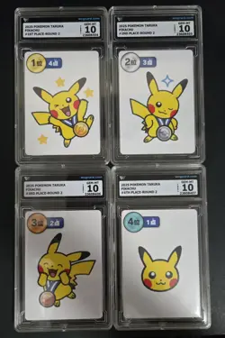 2025 POKEMON TARUKA PIKACHU PLACE ROUND 2 wcg 10 ≈ psa - Image 1