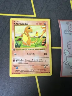 Pokemon TCG Charmander Base Set 46/102 Shadowless 1st Edition 097🔥LP MP +🔥 - Image 1