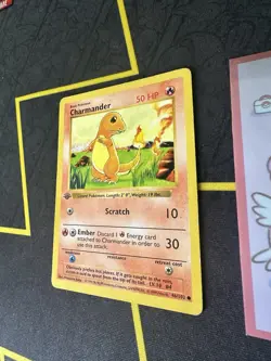 Pokemon TCG Charmander Base Set 46/102 Shadowless 1st Edition 097🔥LP MP +🔥 - Image 2