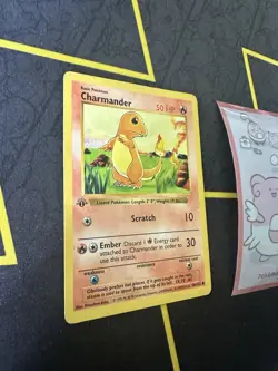 Pokemon TCG Charmander Base Set 46/102 Shadowless 1st Edition 097🔥LP MP +🔥 - Image 3