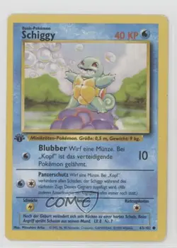 Squirtle German 1st Ed. Pokemon Base Set #63 1999 - Image 1