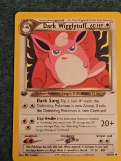 Pokemon Neo Destiny Dark Wigglytuff 1st Edition Uncommon 40/105 Unplayed - Image 1