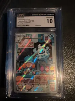 Pokemon TCG Vanillish Paradox Rift 190/182 Holo Illustration Rare CGC 10 Mint - Image 1