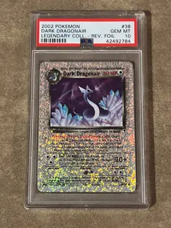 PSA 10 2002 Pokemon (WOTC) Legendary Coll. Dark Dragonair-Reverse Foil #038 - Image 1