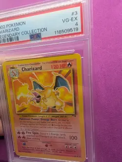 2002 POKEMON LEGENDARY COLLECTION #3/110 CHARIZARD PSA 5 - Image 3