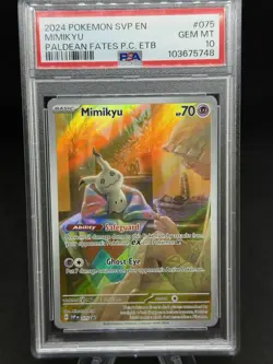 Pokemon Mimikyu 075 Paladeans Fate Pokemon Center Etb PSA 10 - Image 1
