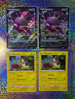 Pokemon TCG: Ultra Rare 095/172 Morpeko V; Cosmos Holo Promo SWSH031 Morpeko - Image 1