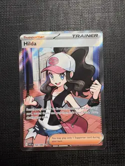 Hilda 164/086 White Flare Holo Pokemon TCG Full Art Ultra Rare - Image 1