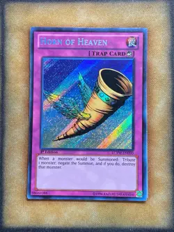 Yugioh Horn of Heaven LCYW-EN090 Secret Rare 1st Ed LP - Image 1