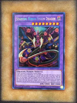 Yugioh Starving Venom Fusion Dragon MP17-EN147 Secret Rare 1st Ed NM - Image 1