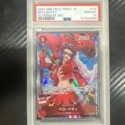 One Piece CCG Belo Betty PRB01 015 JP Alternate Art Foil Character Card PSA 10 - Image 1