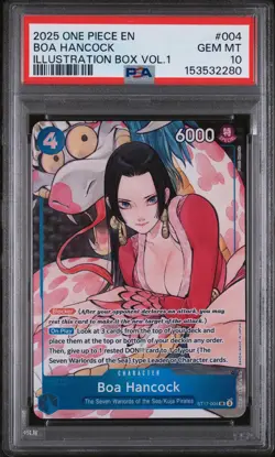 2025 ONE PIECE PROMOS ILLUSTRATION BOX VOL.1 #004 BOA HANCOCK PSA 10 - Image 1