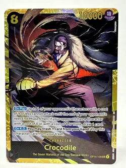 One Piece TCG English OP14-120 Crocodile SEC Foil. NM - Image 1