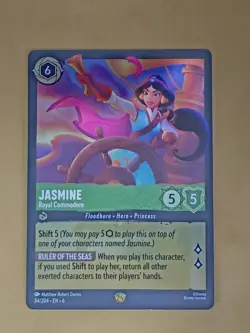 Lorcana Jasmine - Royal Commodore #84/204 Azurite Sea - Image 1