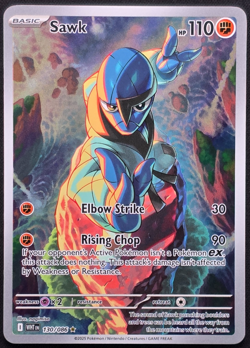 2025 Pokemon SV White Flare WHT EN Sawk Illustration Rare #130/086 - Image 1