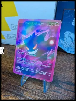 Custom Cosmic Gengar Pokemon card (Rainbow Holo) - Image 1
