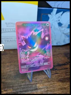 Custom Cosmic Gengar Pokemon card (Rainbow Holo) - Image 2
