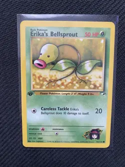 Pokemon TCG Erika's Bellsprout Gym Heroes 1st Edition Common Card - Image 1