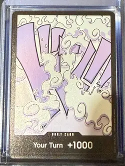 Don!! Card Monkey D Luffy Tin Pack Foil TS01 One Piece TCG Promo NM - Image 1