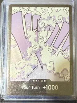 Don!! Card Monkey D Luffy Tin Pack Foil TS01 One Piece TCG Promo NM - Image 3