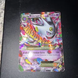 Pokemon M Gengar EX XY166 Mega Evolution Promo Holo Psychic HP210 Card - Image 1