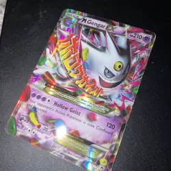 Pokemon M Gengar EX XY166 Mega Evolution Promo Holo Psychic HP210 Card - Image 3