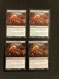 x4 Quest for the Gravelord [Zendikar] 4x Magic MTG Cards NM/LP - Image 1