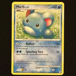 Marill 88/130 Common Card - Diamond & Pearl - Pokemon TCG 2007 - Light Play - Image 1